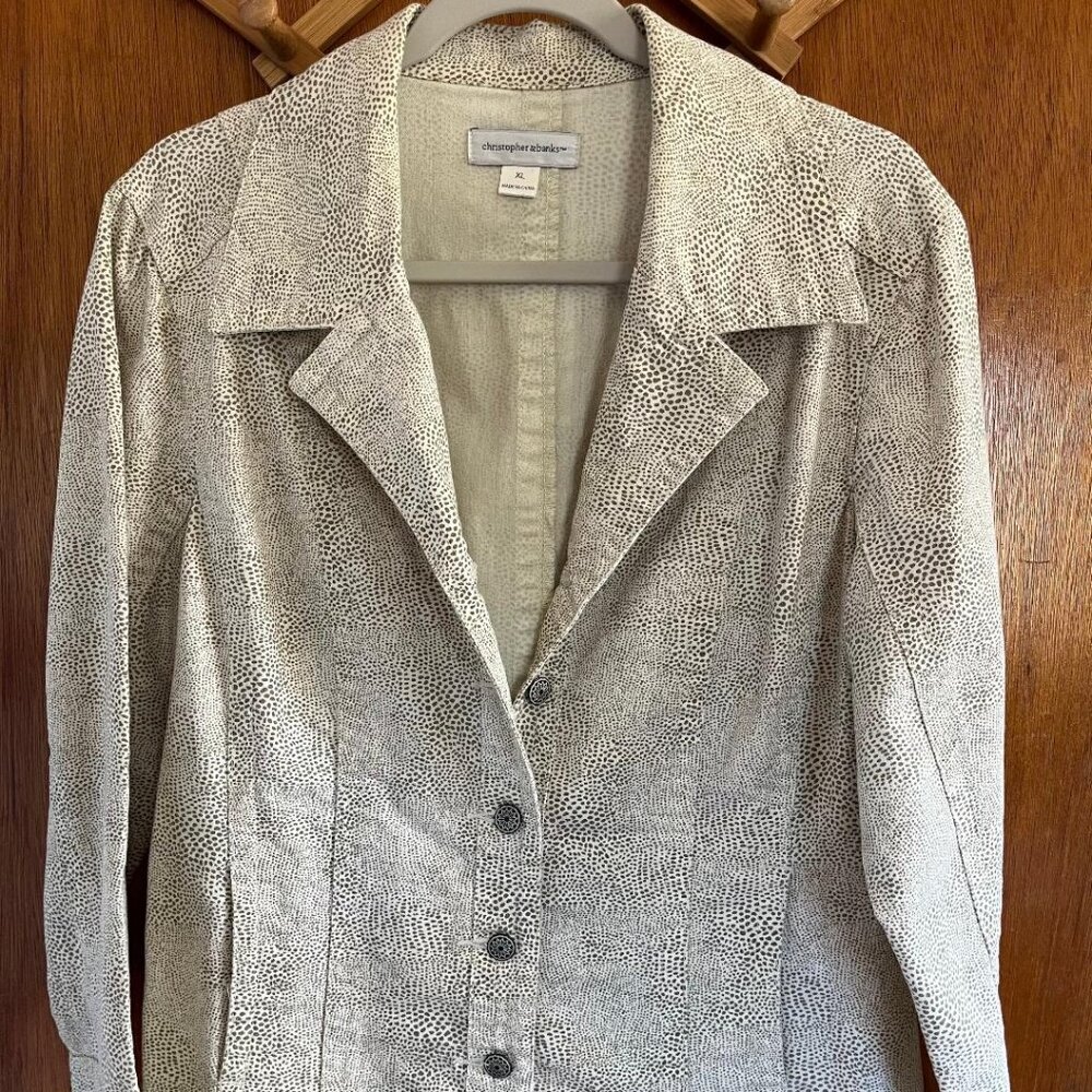 Christopher & Banks Jacket XL Beige